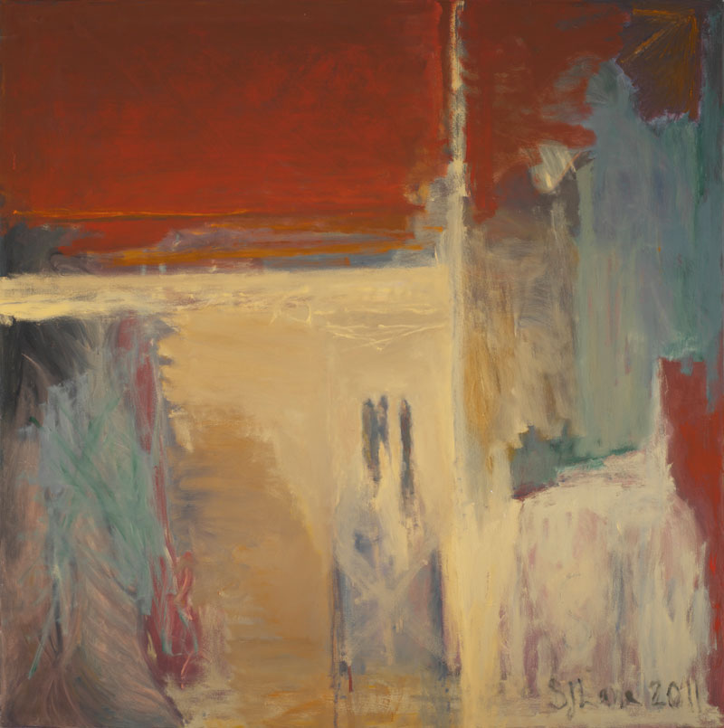 Avec Rouge #2, 48" x 48"; Private Collection